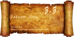 Zalczer Zita névjegykártya
